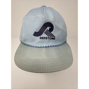 Vintage Redstone Arsenal Huntsville AL Trucker Style Hat Cap Rope Light Blue